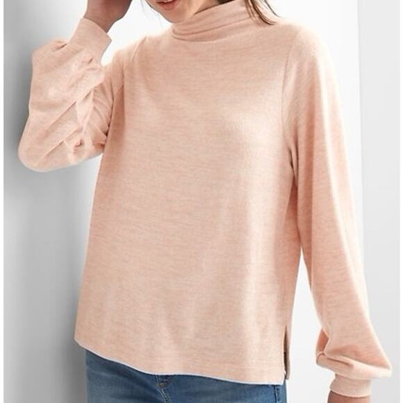 Gap NWT Softspun Funnel Neck Lightweight Pink Sweater Size XL - Picture 1 of 8